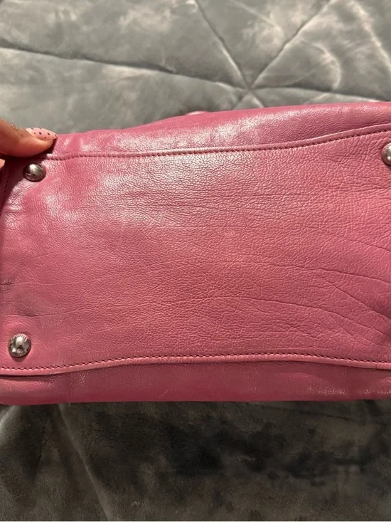 Authentic Prada Rose-Pink Leather Top-Handle Satchel with Shoulder Strap - Picture 5 of 11